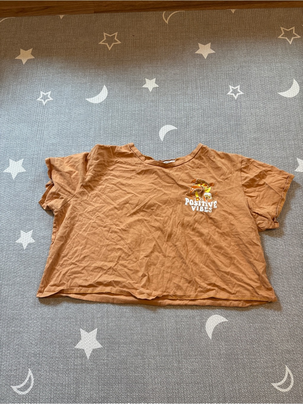 french pastry Rust Orange "Positive Vibes" Graphic Kids Tee